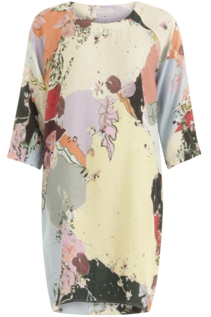 Coster Copenhagen Dress w. Ranglan Sleeves - Flamingo Flower 