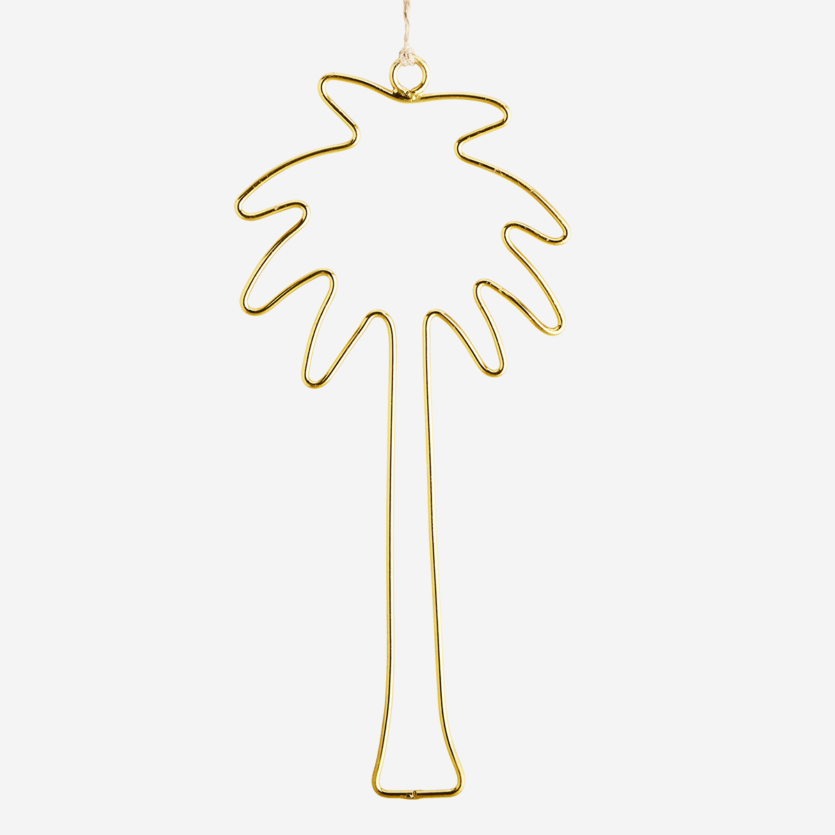 Madam Stoltz Shiny Gold Hanging Palm