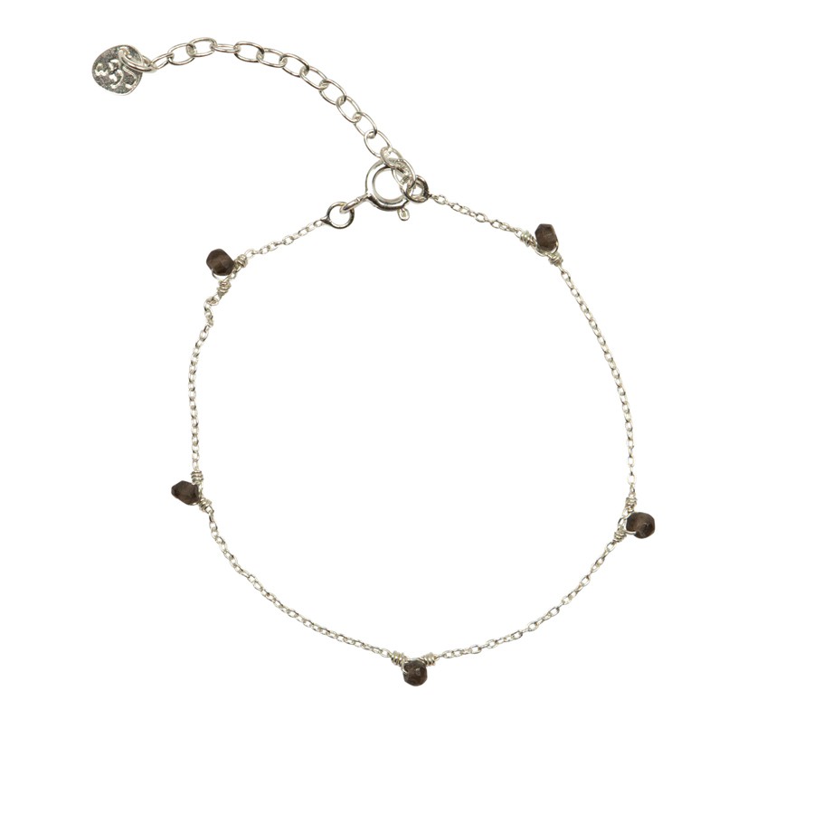 A Beautiful Story Silver True Smoky Quartz Bracelet