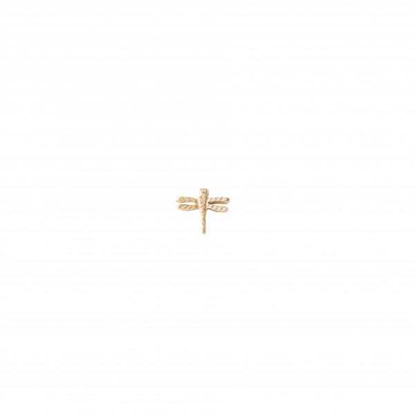 A Beautiful Story Gold Plated Silver Dragonfly Sterling Earring