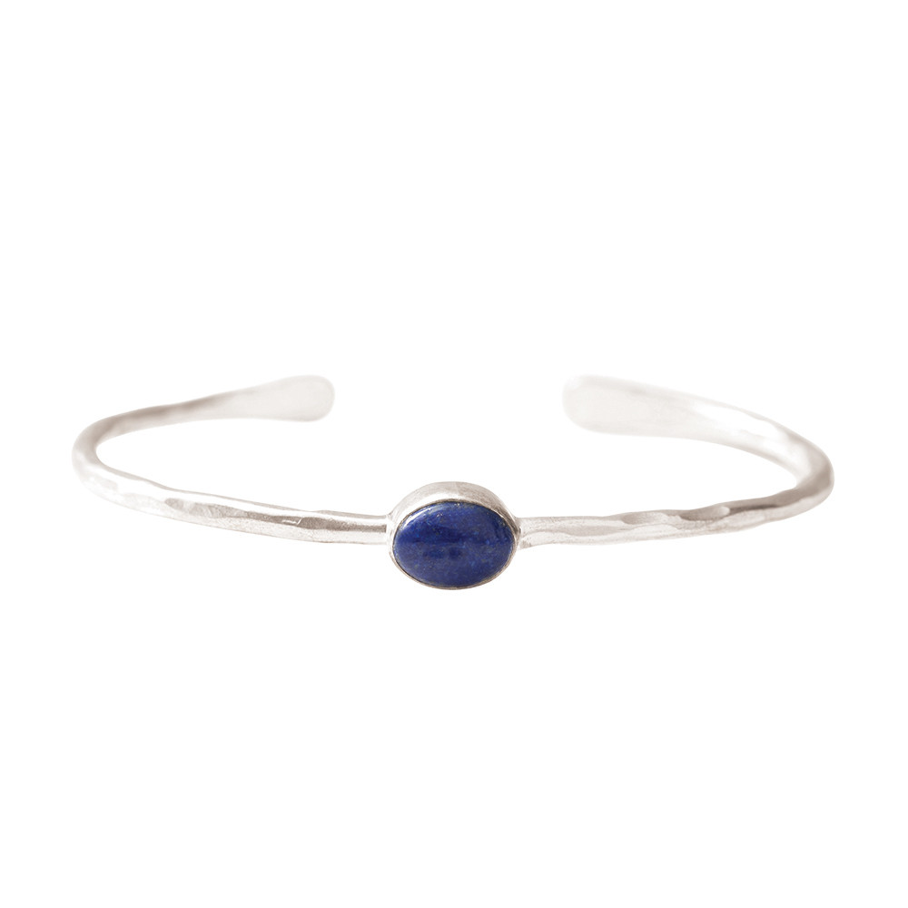 A Beautiful Story Silver and Blue Lapis Lazuli Moonlight Bracelet