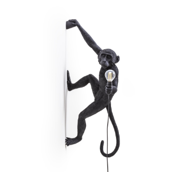 Seletti Black Hanging Monkey Lamp