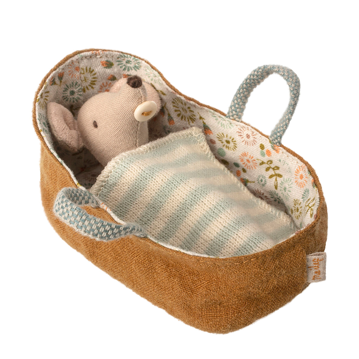 Maileg Baby Mouse Doll in Basket