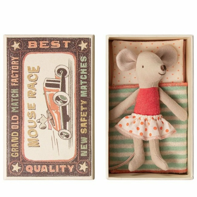 Maileg Little Sister Mouse Doll in Box