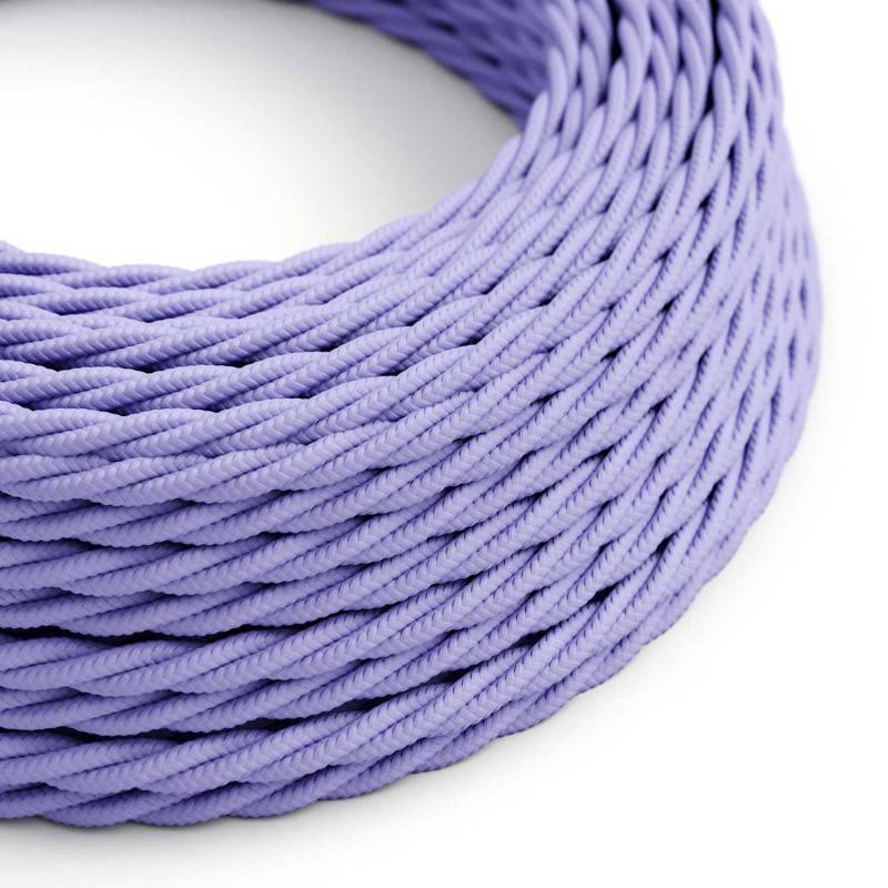 Creative Cables Lilac Twisted Fabric Cable