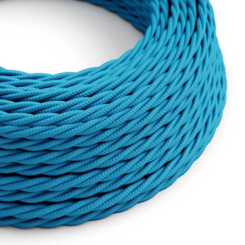 Creative Cables Turquoise Twisted Fabric Cable