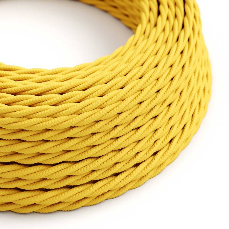 Creative Cables Yellow Twisted Fabric Cable