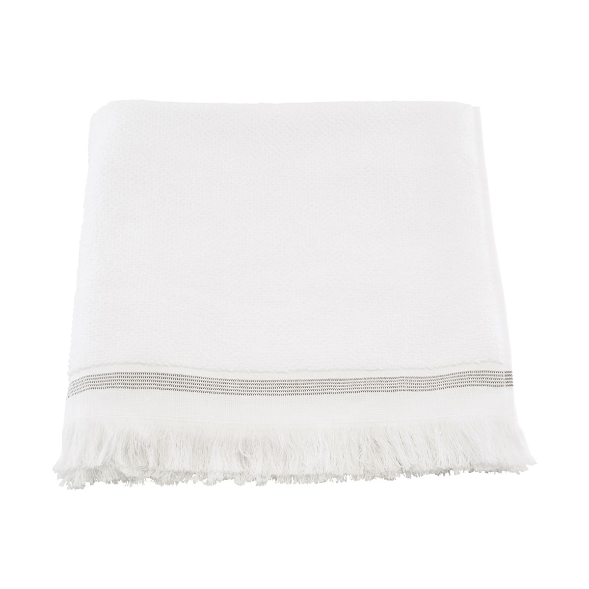 Meraki  Towel 70x140 cm White with gray stripes