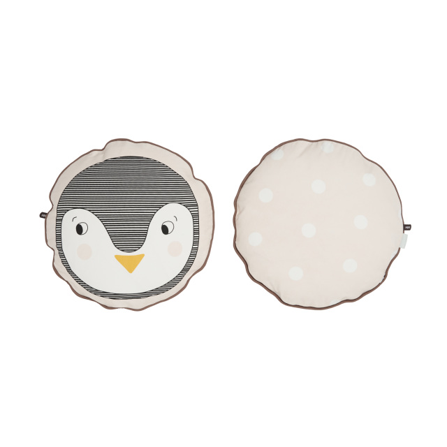 OYOY Penguin Round Cushion