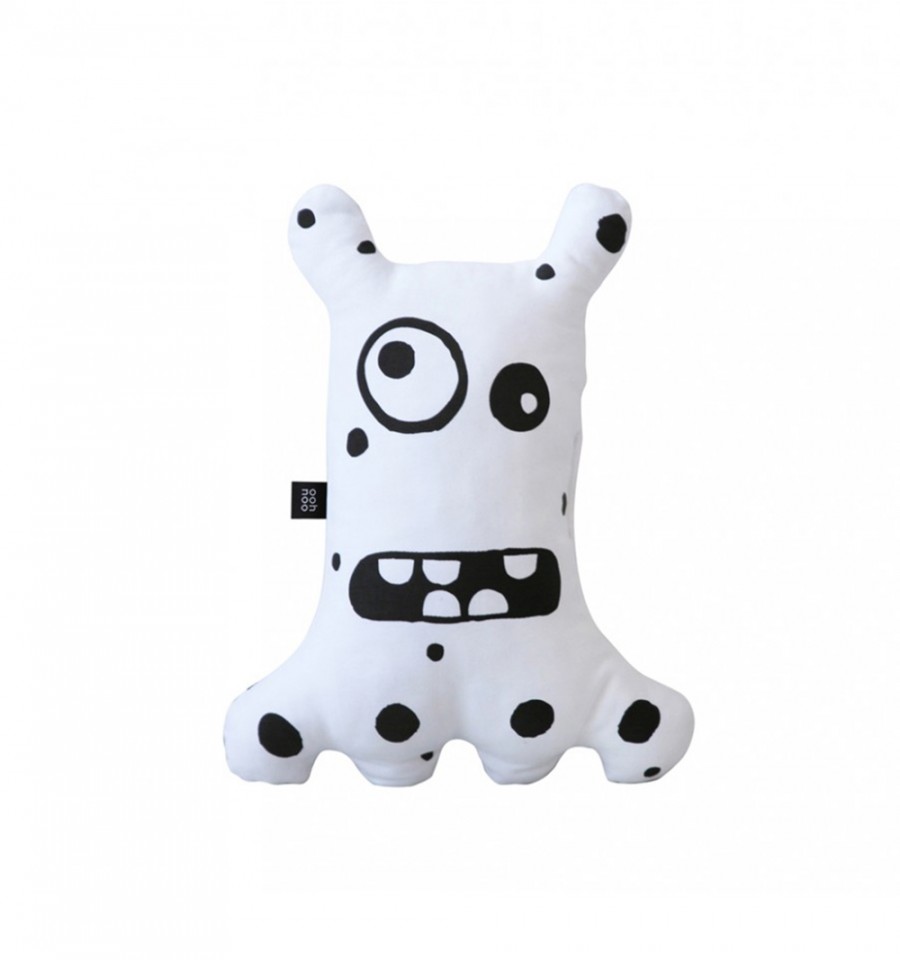 Ooh Noo White Big Eyed Monster Cushion