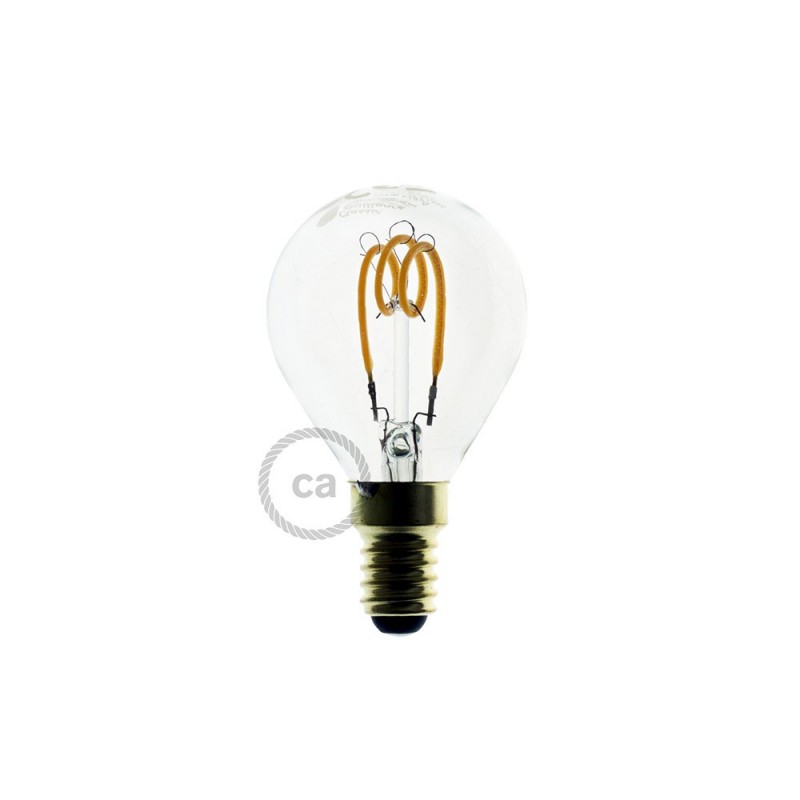 Creative Cables Clear Round Spiral Filament Vintage Bulb