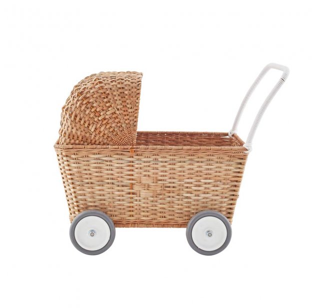 Olli Ella Rattan Carriage Roller Pram