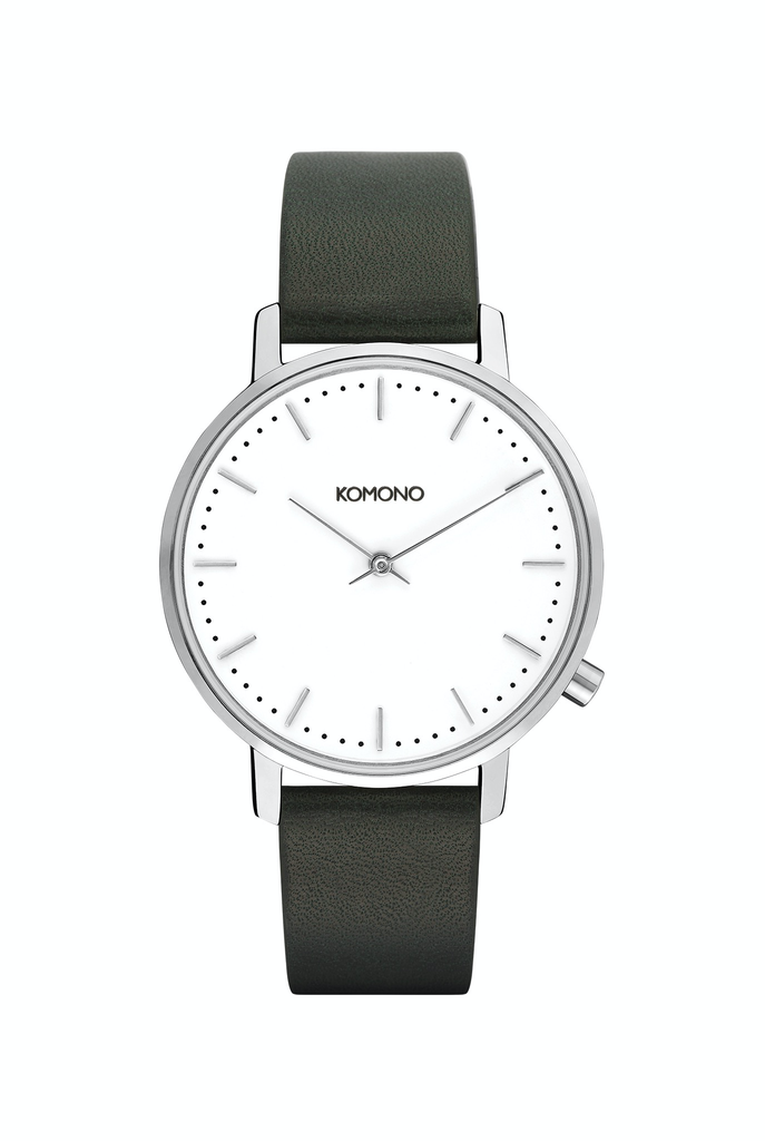 Komono Black and White Hunter Harlow Watch