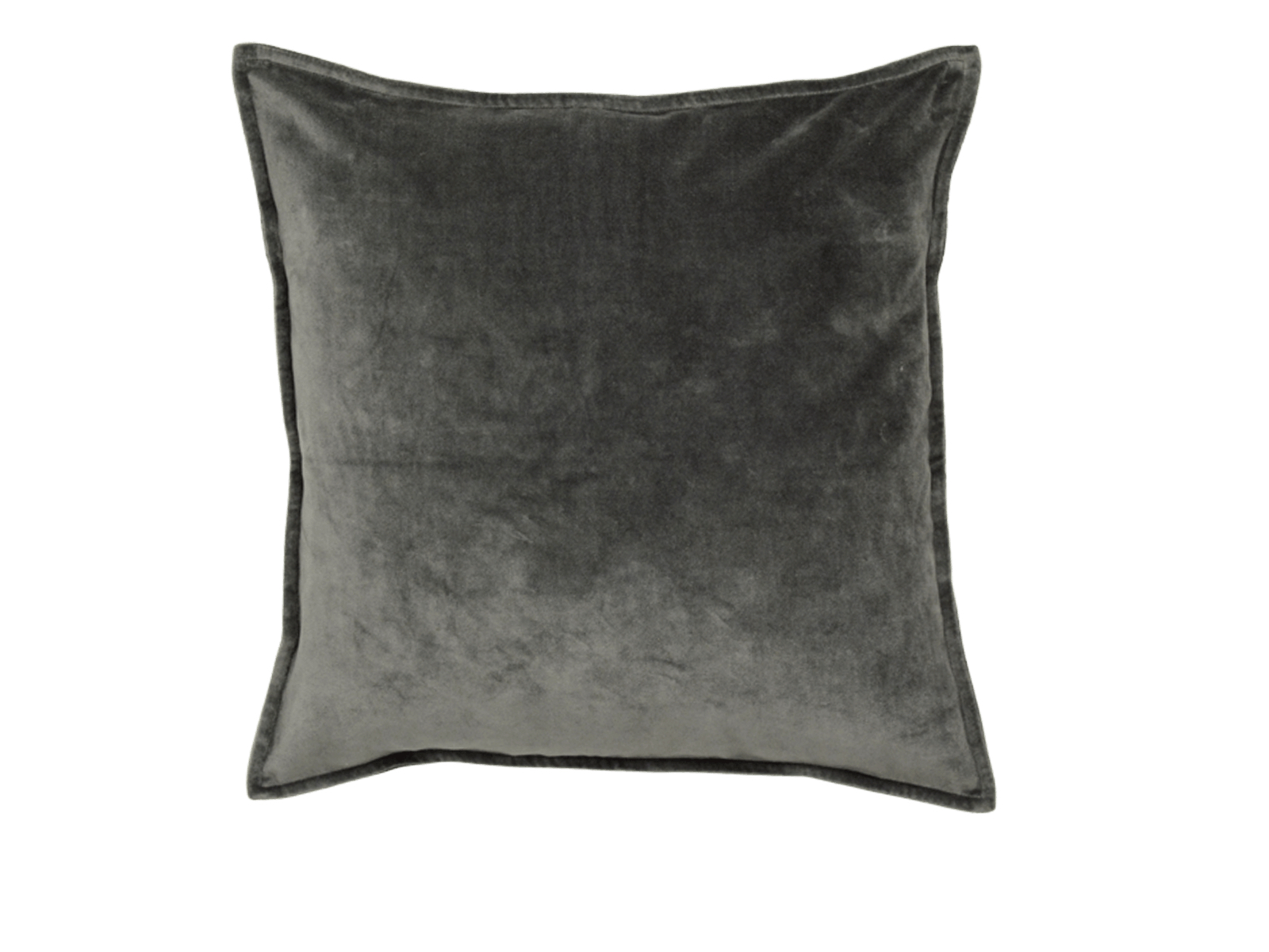 Lime Light 50 x 50cm Grey Velvet Cushion