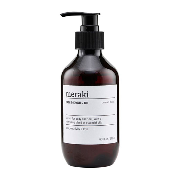 Meraki Luxury Bath and Shower Oil With Essentials Oils - Velvet Mood