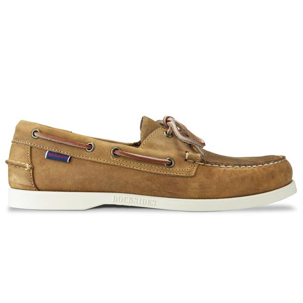 Sebago  Tan Docksides Portland Crazy Horse Leather Shoes 