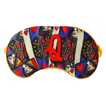 Jessica Russell Flint Silk Alphabet Eye Masks Letter Q for Queen 