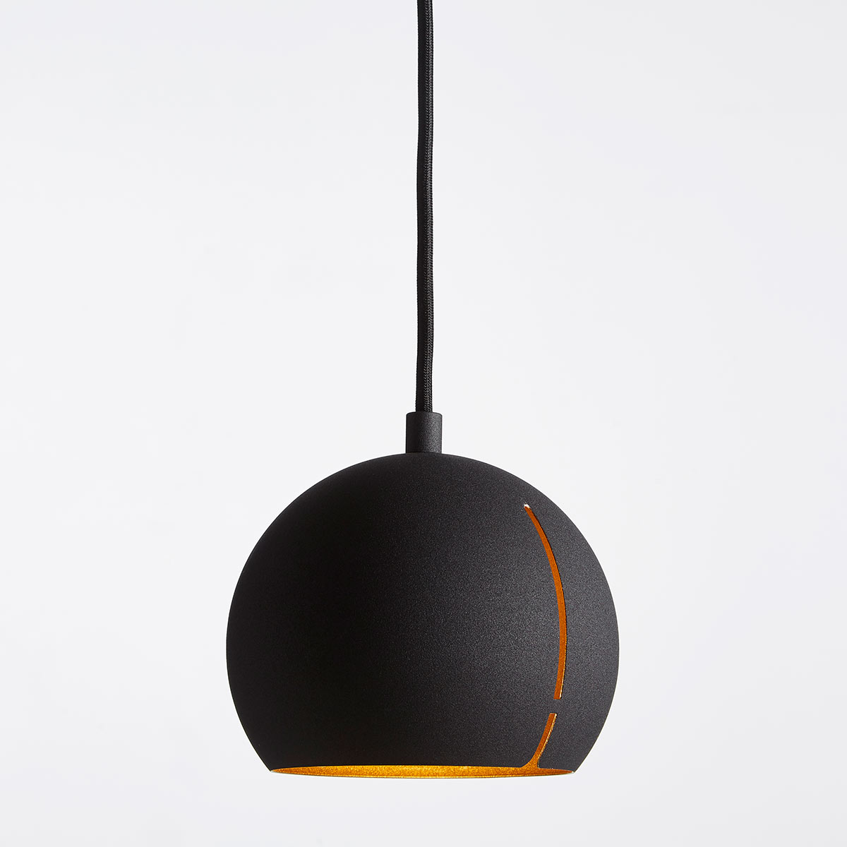 Woud Round Black and Brass Pendant Light GAP