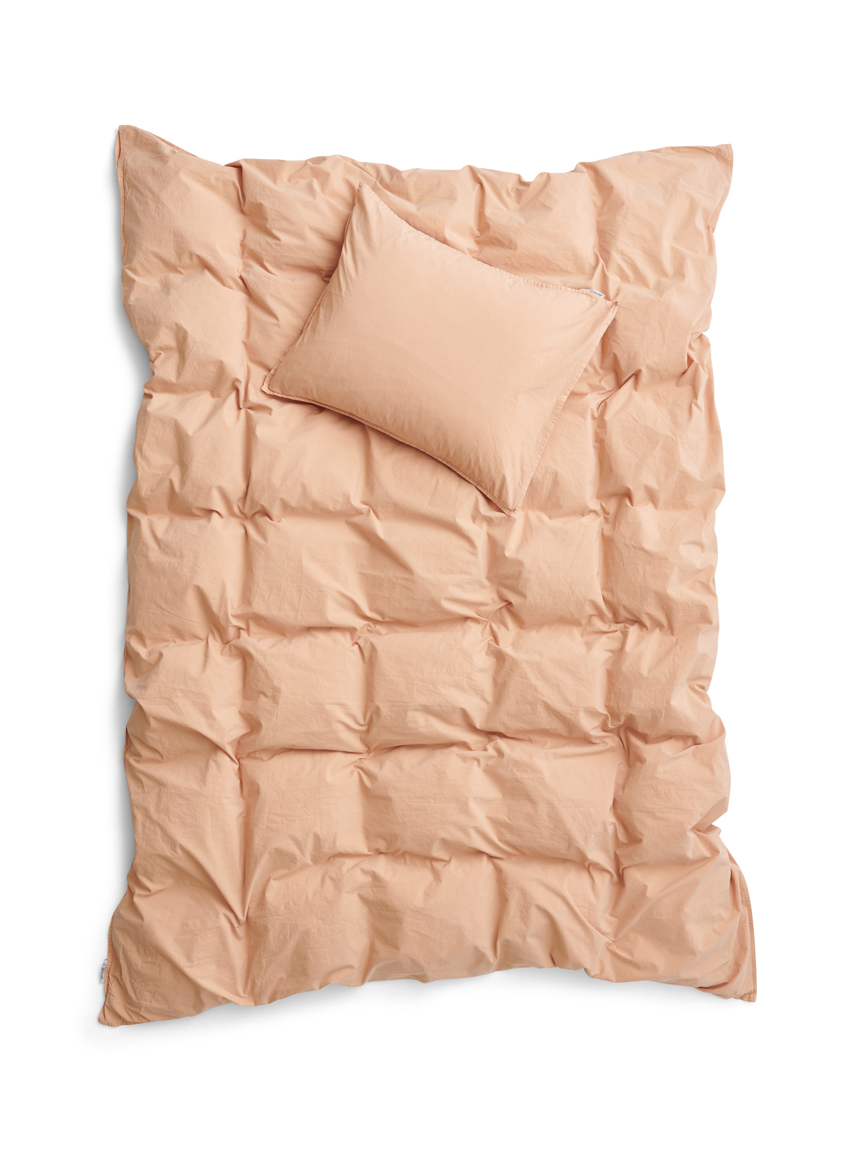 Trouva 220 X 230 Cm Peach Pink Organic Cotton Double Crinkle