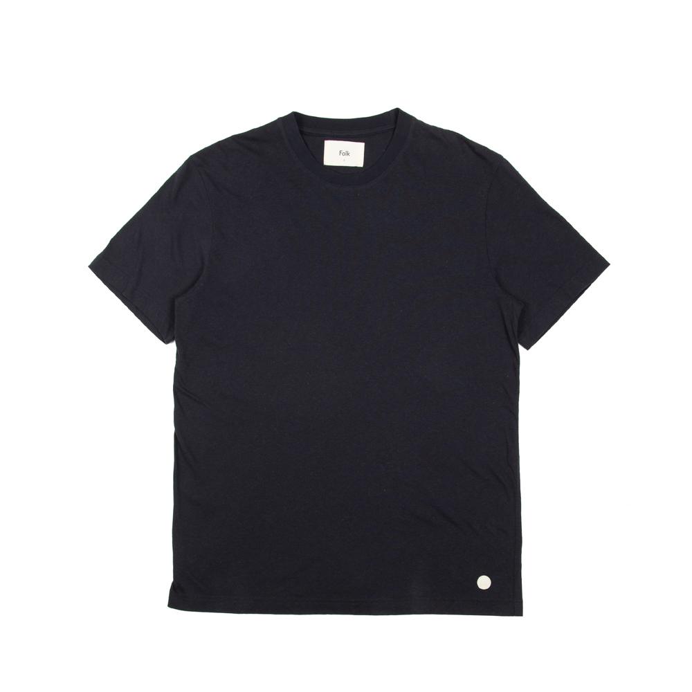 Folk Slub Assembly Tee Black