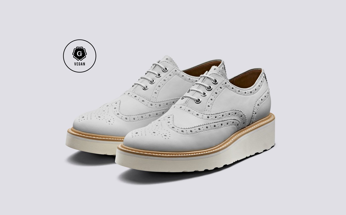 grenson white brogues