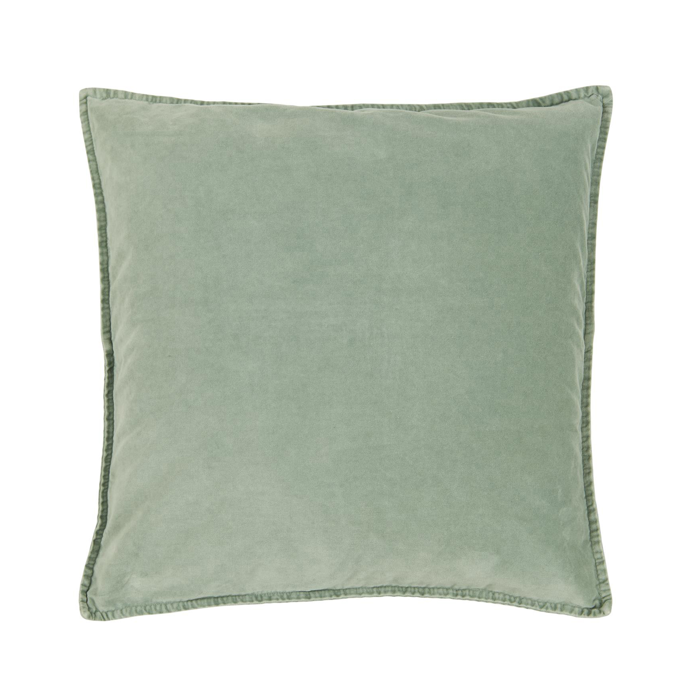 Trouva: 50 x 50cm Light Green Velvet Cushion