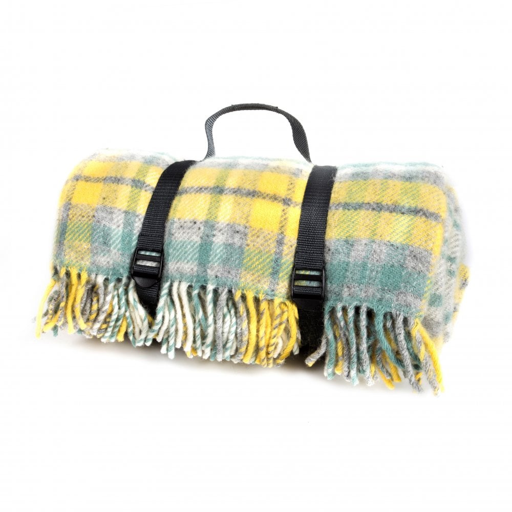 Tweedmill Ocean Cottage Check Polo Picnic Rug with Waterproof Backing