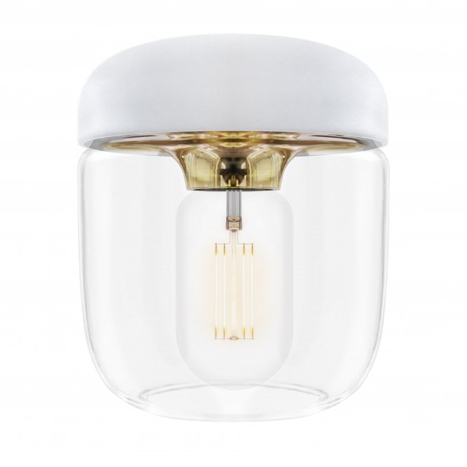 UMAGE White/Brass Acorn Pendant Lamp Shade