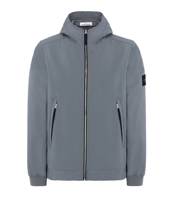 Stone Island Pewter Light Soft Shell-R Jacket