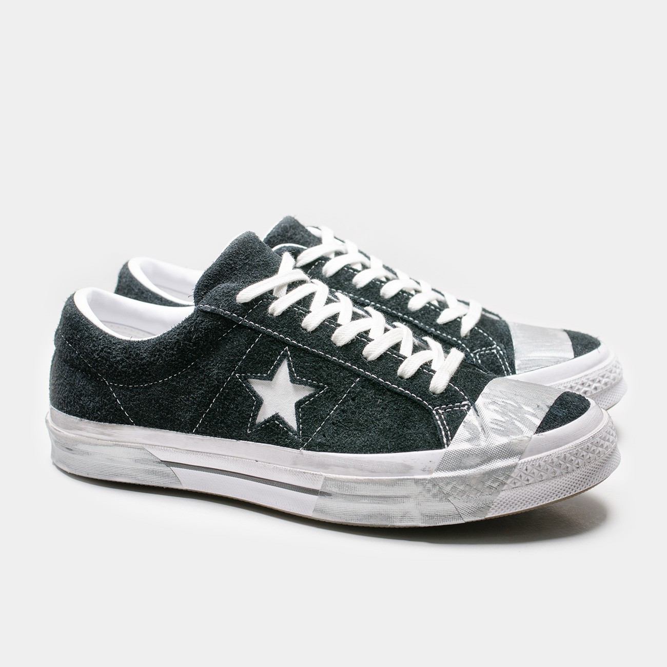 converse one star suede ox black
