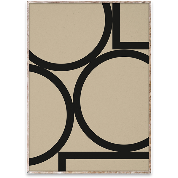 Mink Interiors Simple Forms II Art Print - Complete With Frame (Oak or Black)