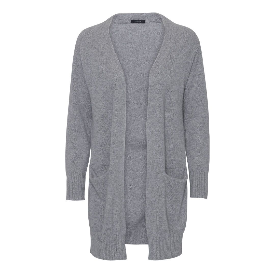 Oh Simple Husky Grey Long Cashmere Cardigan