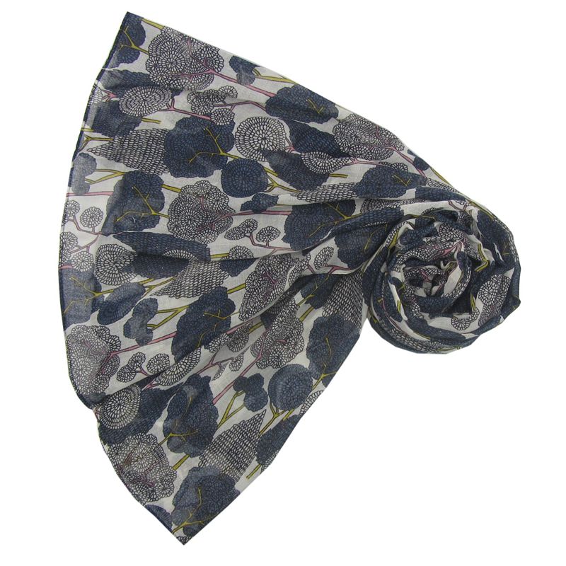 Trouva: Light Blue Deco Trees Background Scarf