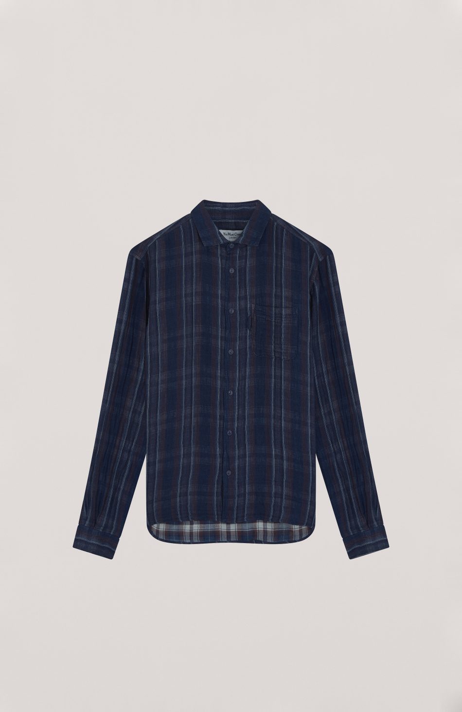 YMC Curtis Shirt Navy Stripe