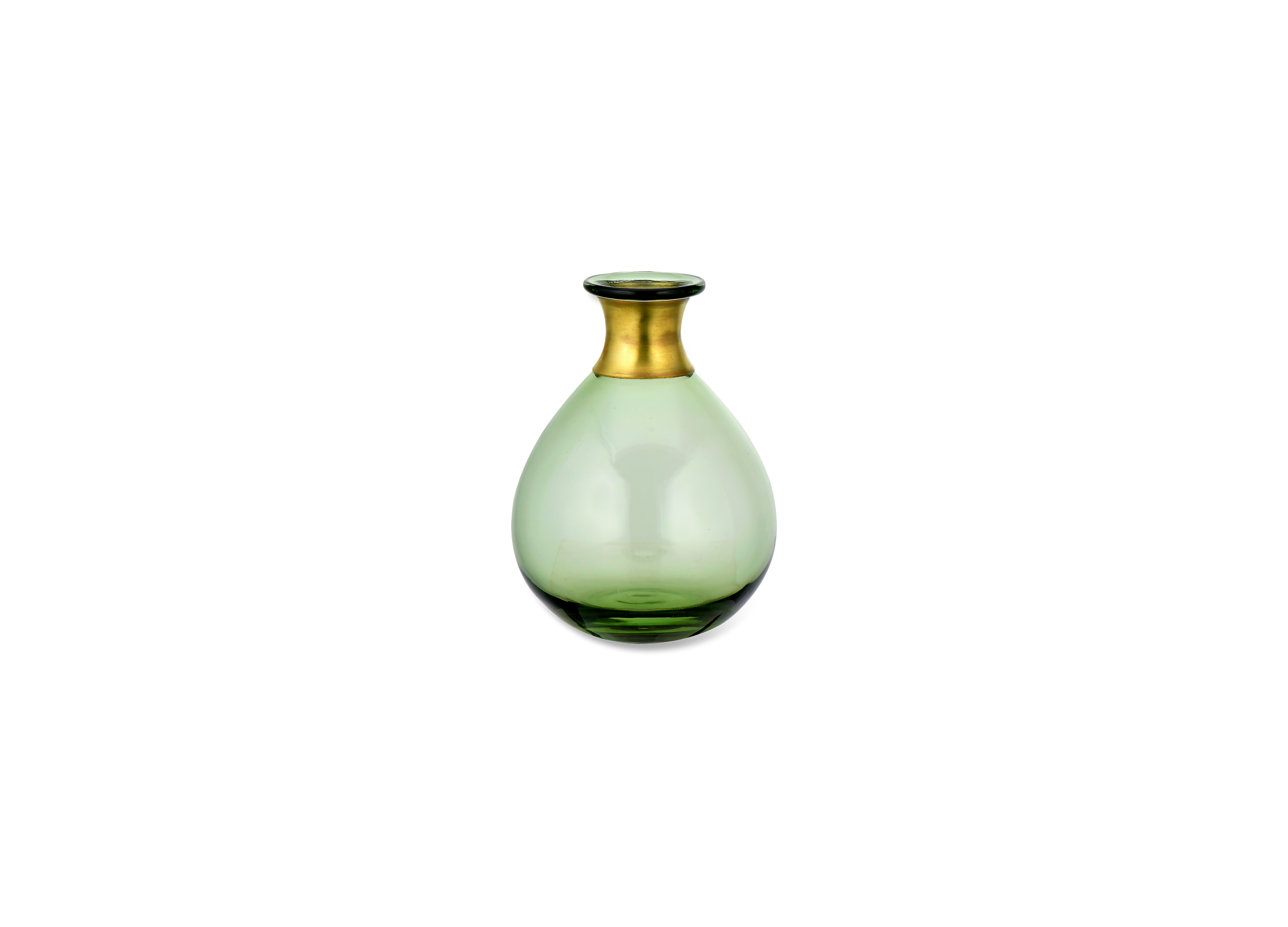 Nkuku Miza Mini Green Glass Vase Medium