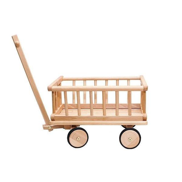 Travelling Basket Wooden Toy Cart