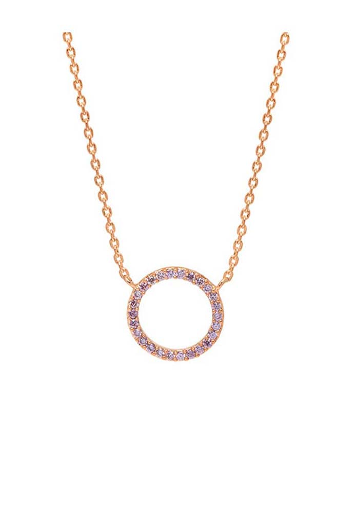 estella-barlett-lavender-cz-circle-rose-gold-plated-necklace