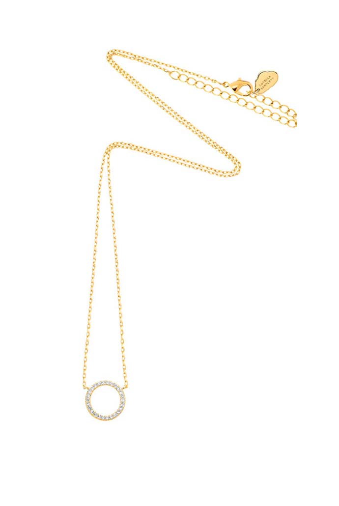 estella-barlett-large-pave-cz-circle-gold-plated-necklace