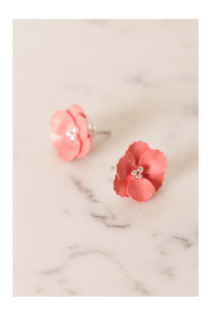 lilac-rose-coral-flower-silver-studs