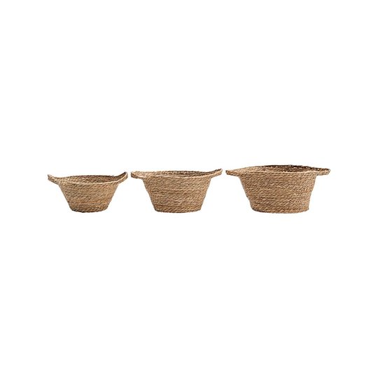 House Doctor Set of 3 Natural Jat Basket