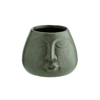 madam-stoltz-matt-green-stoneware-pigmented-face-vase