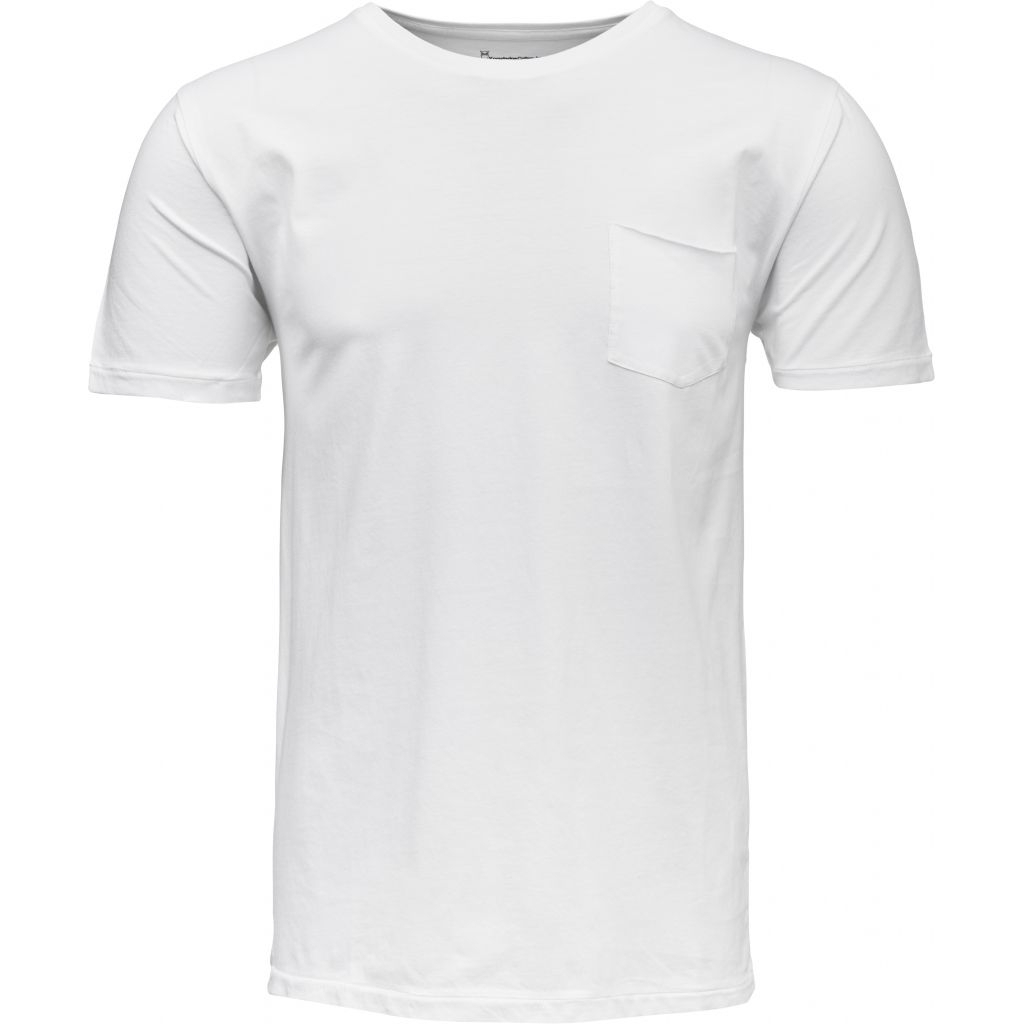 Knowledge Cotton Apparel  10203 Alder Basic Chest Pocket Tee Bright White 