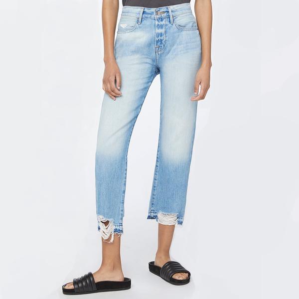 Frame Fullerton Le Hollywood Crop Released Hem Jeans