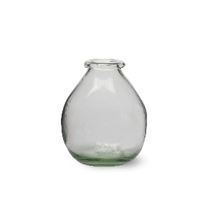 Trouva: Small Recycled Glass Teardrop Shape Flower Vase