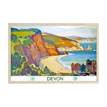 The Wooden Postcard Company Devon GWR Coastline Wooden Postcard