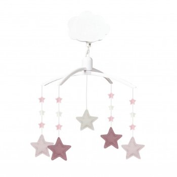 trousselier-musical-mobile-stars-old-pink-and-pouder-pink