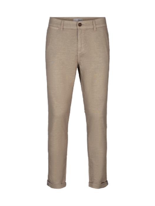 Solid Khaki Jim Lux Simple Tau Trousers