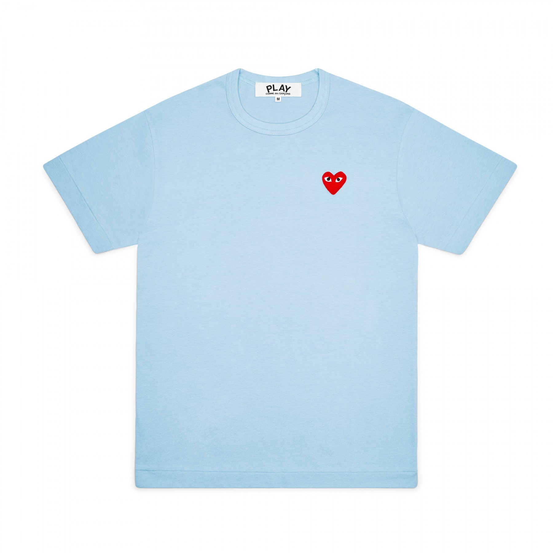 Comme Des Garcons Play Bright Red Heart T Shirt Blue P1T272