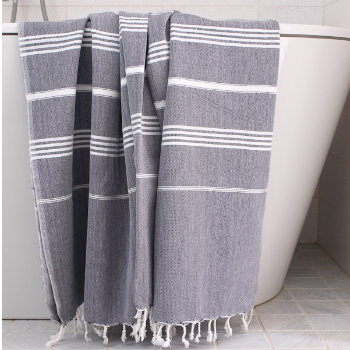 ottomania-220cm-dark-grey-and-white-hammam-towel