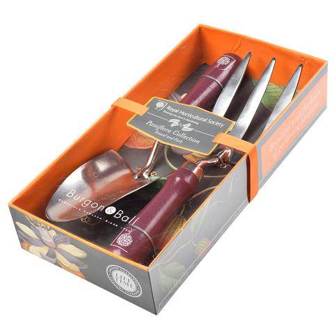 Burgon & Ball Passiflora Trowel & Fork Gift Set